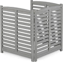 3-Panel Outdoor Air Conditioner Fence 3-Section Outdoor Wooden Screen, Outside Wood Privacy Fence, 32' W x 38' H
