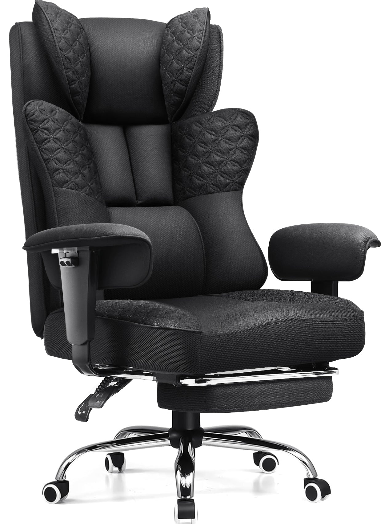 COMHOMA Upgraded Big and Tall Office Chair 400LBS with Pillow, Adjustable Armrest CH510