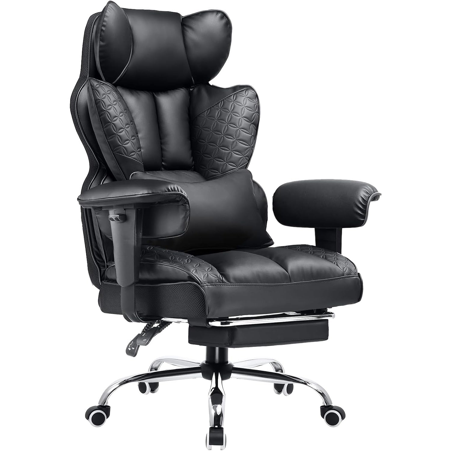 COMHOMA Upgraded Big and Tall Office Chair 400LBS with Pillow, Adjustable Armrest CH510/CH511