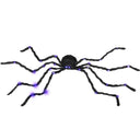 HOMCOM 3.25' Outdoor Halloween Decoration, Light-up Oversized Spider Halloween Prop with Light Up Bendable Legs