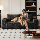 71' 3Setaser Sofa,Corduroy Fabric,Deep Seat Couches,Comfy Loveseat Sofa,No Assembly,1pcs for Living room, Bedroom,Conference room ,Apartment,Black