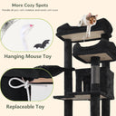 68 inch Multi-Level Cat Tree with Hammocks, Hanging Basket, Scratching Posts - Perfect for Multiple Cats