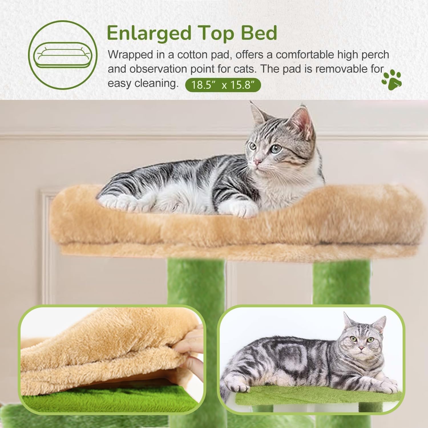 68 inch Multi-Level Cat Tree with Hammocks, Hanging Basket, Scratching Posts - Perfect for Multiple Cats