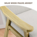COMHOMA Solid Nature Wood Mid Century Modern Accent Chair H004
