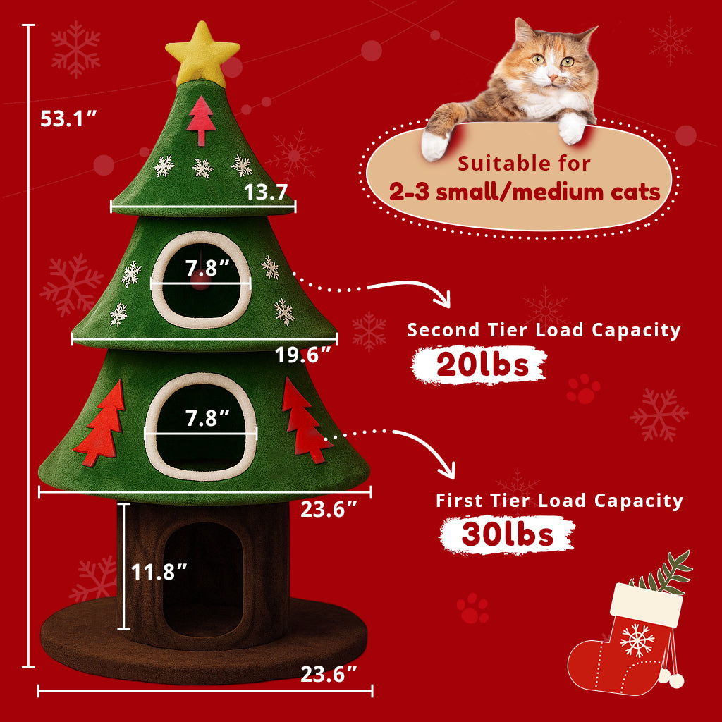 COMHOMA® Christmas Cat Tree Tower PET-XMAS