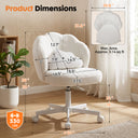 COMHOMA Petal Cute Vanity Chair, Height Adjustable CH718