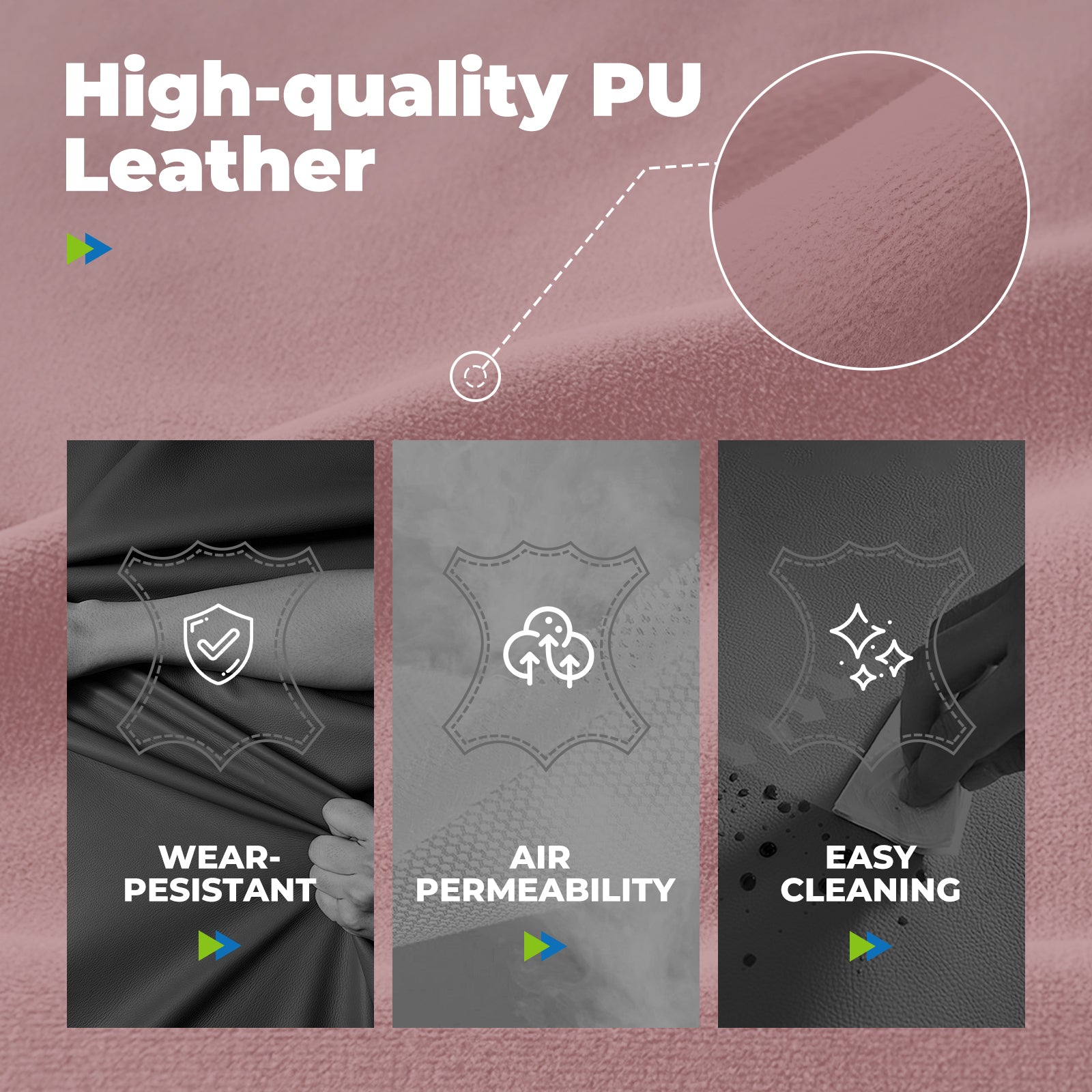 High-quality PU leather panels