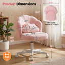 COMHOMA Petal Cute Vanity Chair, Height Adjustable CH718