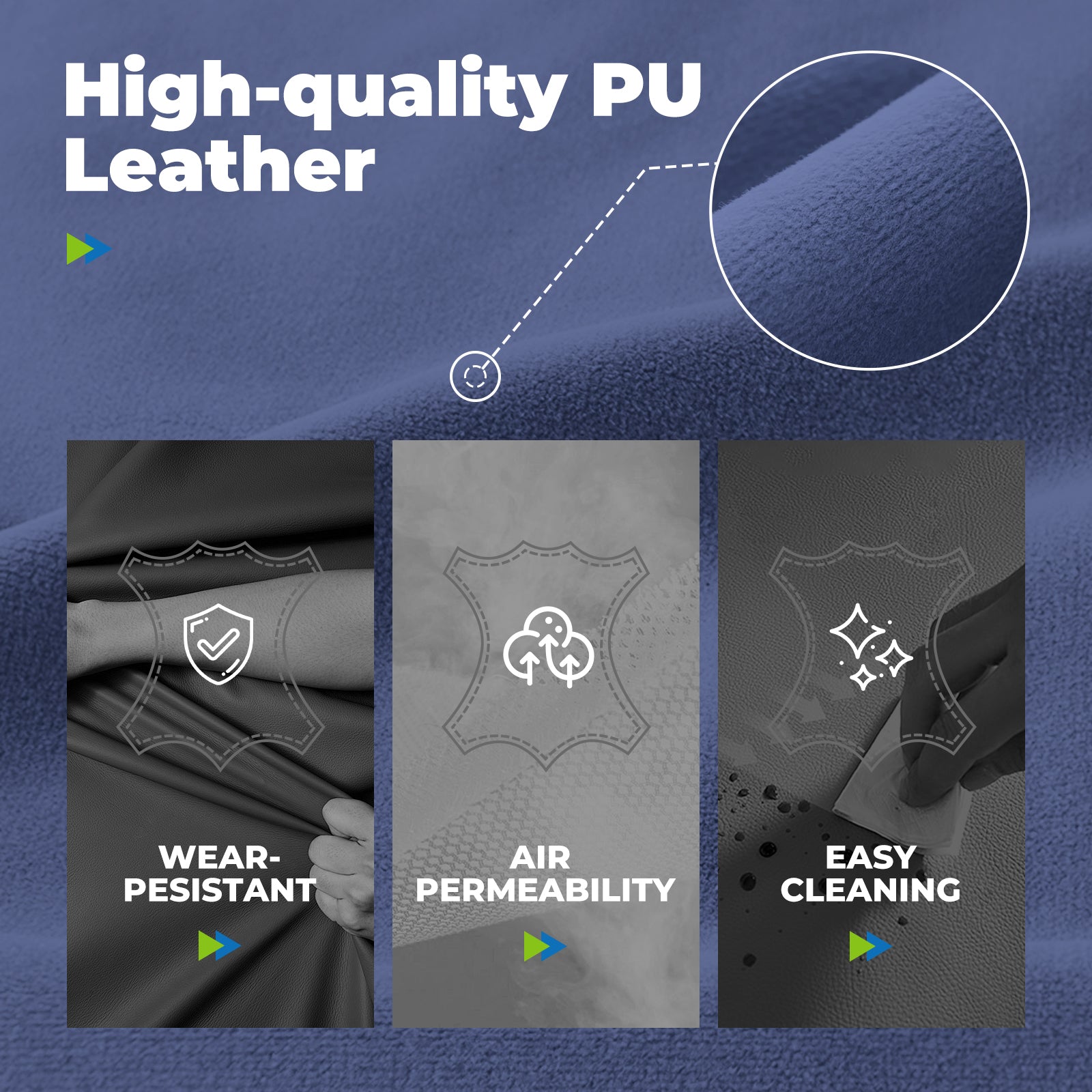 COMHOMA Big and Tall Office Chair with Lumbar Support & Adjustable Footrest GT205