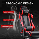 GTPLAYER Gaming Chair with Footrest, Swivel Rocker with Headrest and Lumbar Support GT002NAF