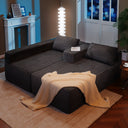 COMHOMA Modular Sectional Couch with L/R-Shape Chaise, Corduroy Upholstery & No Assembly Required B10