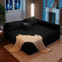 COMHOMA Modular Sectional Couch with L/R-Shape Chaise, Corduroy Upholstery & No Assembly Required B10