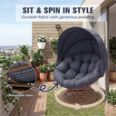 COMHOMA Oversized Papasan Chair with Sun Shade OT-CH01