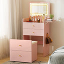 COMHOMA Small 3 in 1 Makeup Vanity Desk with Mirror and Lights B400