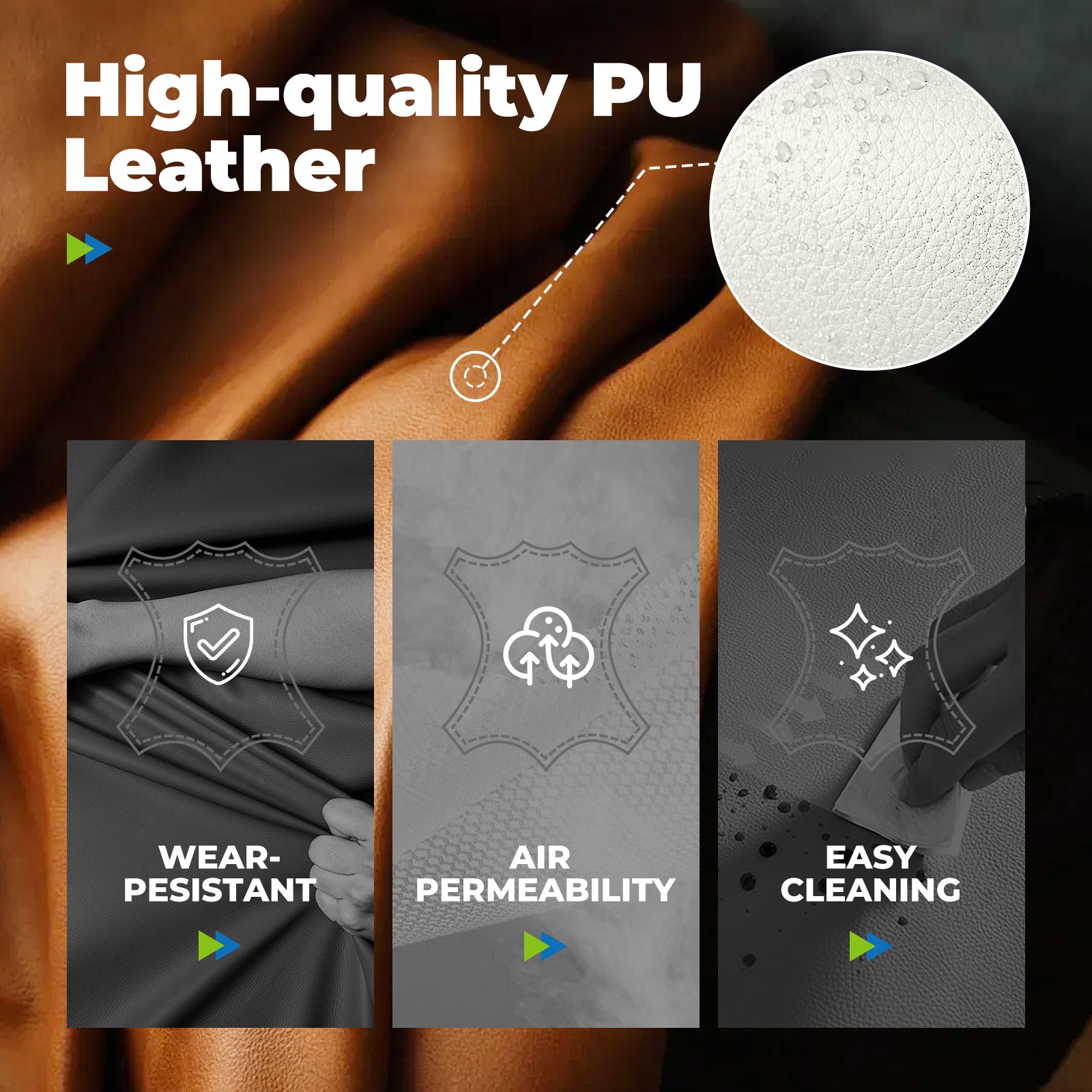 COMHOMA Colorful Big and Tall Office Chair with Lumbar Support & Adjustable Footrest GT205