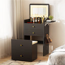 COMHOMA Small 3 in 1 Makeup Vanity Desk with Mirror and Lights B400