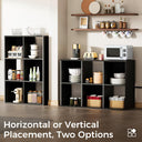 COMHOMA 4, 6, 8 Wood Cube Storage Organizer with Open Back and Removable Back Panels B3001