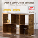 COMHOMA 4, 6, 8 Wood Cube Storage Organizer with Open Back and Removable Back Panels B3001