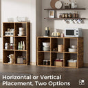 COMHOMA 4, 6, 8 Wood Cube Storage Organizer with Open Back and Removable Back Panels B3001