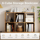 COMHOMA 4, 6, 8 Wood Cube Storage Organizer with Open Back and Removable Back Panels B3001