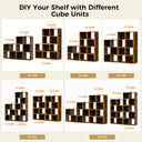 COMHOMA 4, 6, 8 Wood Cube Storage Organizer with Open Back and Removable Back Panels B3001