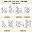 COMHOMA 4, 6, 8 Wood Cube Storage Organizer with Open Back and Removable Back Panels B3001