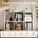 COMHOMA 4, 6, 8 Wood Cube Storage Organizer with Open Back and Removable Back Panels B3001