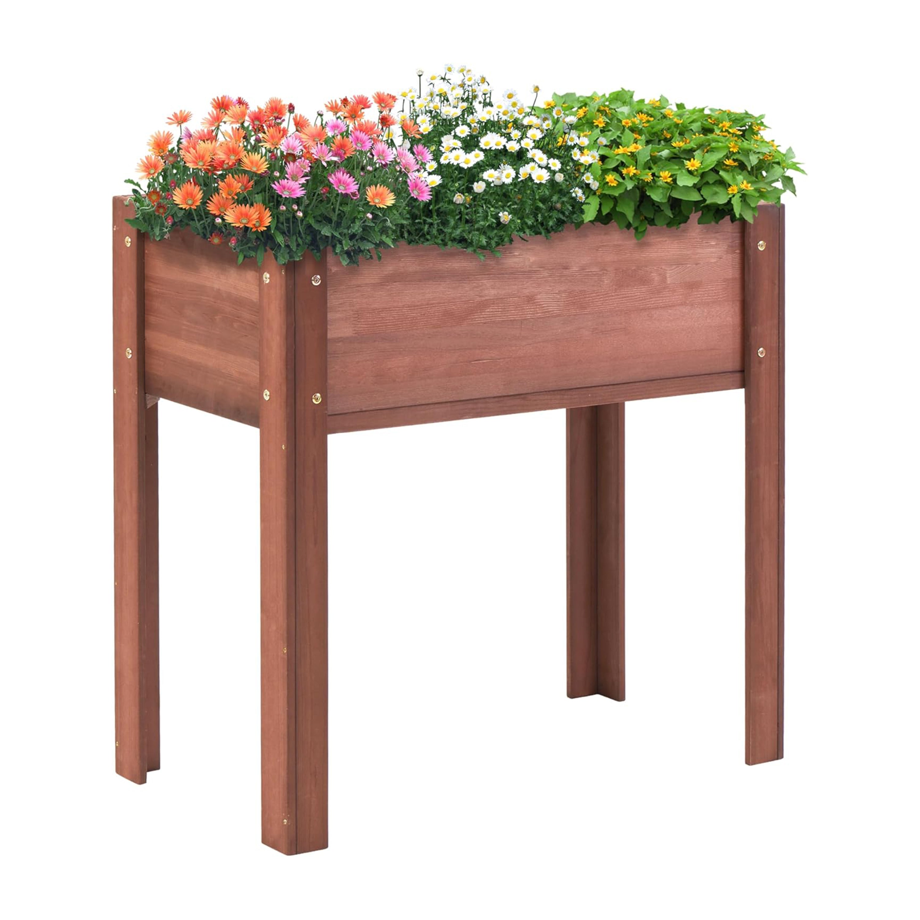 31x31x16 inch Raised Garden Bed with Legs, Elevated Wooden Planter Box for Outdoor Plants Flowers Fruits Vegetable Herb Growingg