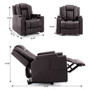 COMHOMA PU Leather Massage Recliner with LED Lighting H7137