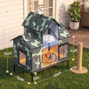 LUCKLIFE® Extra Large Heated Cat House for Outside, 100% Weatherproof, 27.9"W x 16.5"D x 32.7"H, PET07