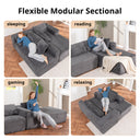 COMHOMA Modular Sectional Couch with L/R-Shape Chaise, Corduroy Upholstery & No Assembly Required B10