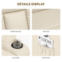 COMHOMA PU Massage Recliner with Swivel, Heat & Cup Holders H7134