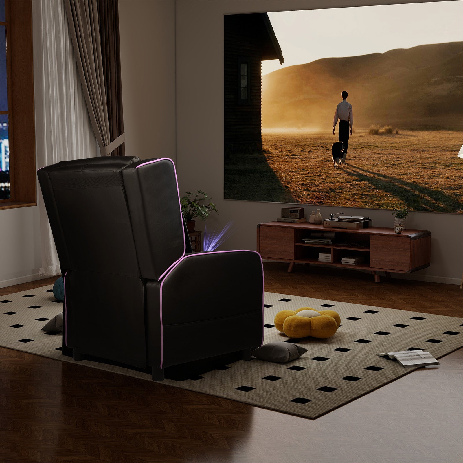 GTPLAYER® Gaming Massage Recliner with Bluetooth Speakers GT208M