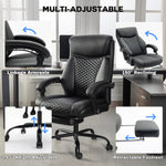 COMHOMA Executive Chair High-Back PU Leather Office Chair with Footrest