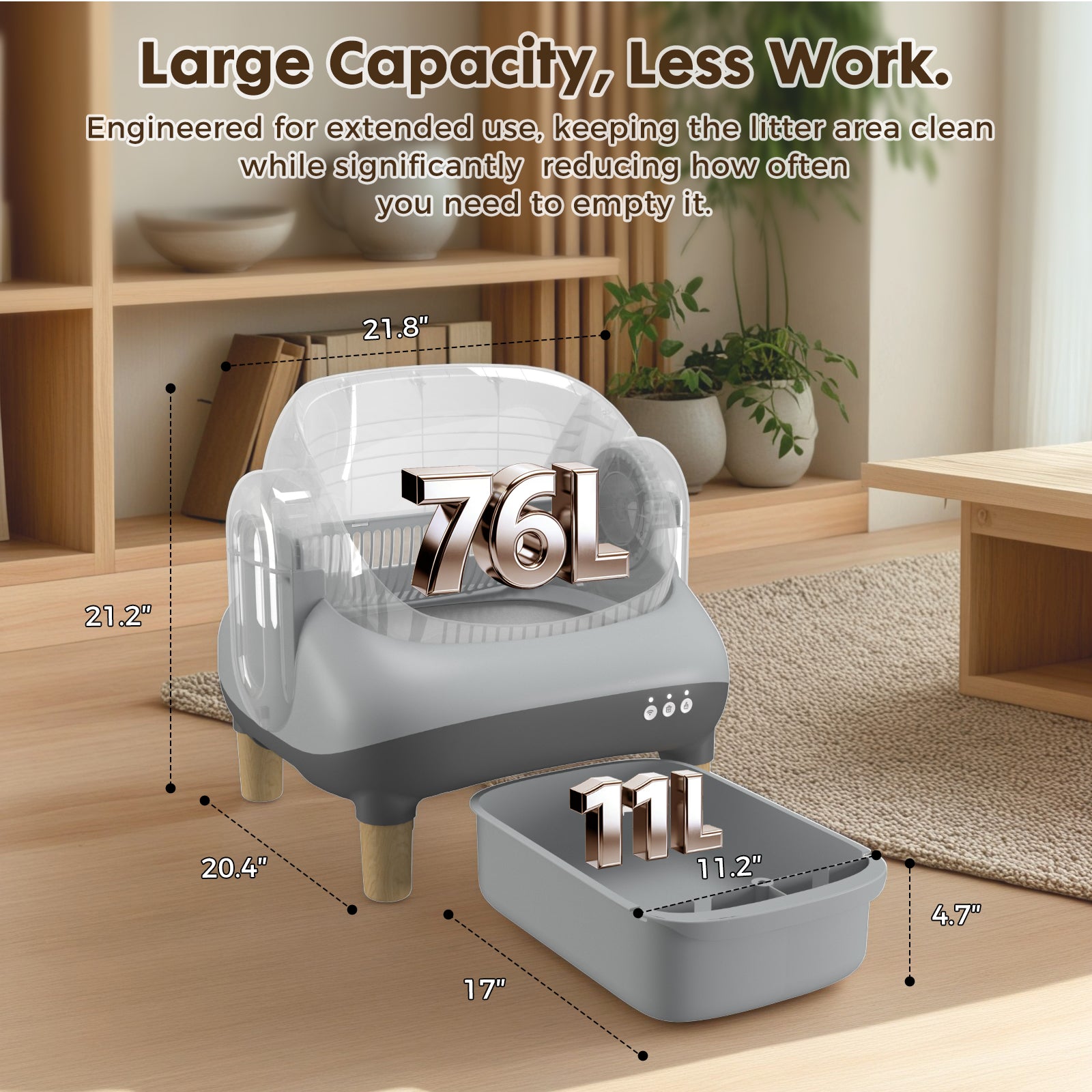COMHOMA® Self Cleaning | Open Top Cat Automatic Litter Box, APP Control and Weight Monitoring