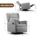 COMHOMA Manual Textile 360° Swivel Manual Rocker Recliner H7030