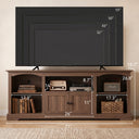 COMHOMA® 71" TV Stand for up to 80 Inch TV, Modern Farmhouse Entertainment Center with Open Storage Shelves and Cable Management Holes for Living Room H1004