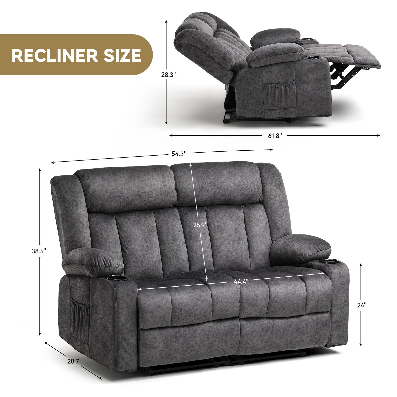 COMHOMA Massage Swivel Recliner H1148