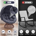 COMHOMA Oversized Papasan Chair with Sun Shade OT-CH01