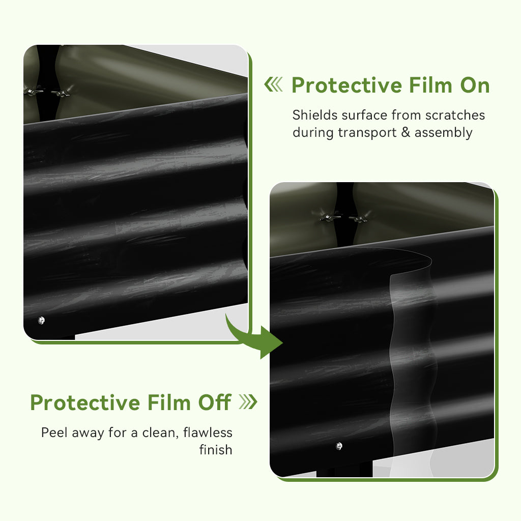 Metal Raised Garden Bed with Gloves Tools OT-GD02