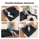 COMHOMA Modular Sectional Couch with L/R-Shape Chaise, Corduroy Upholstery & No Assembly Required B10