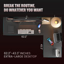 GTRACING L-Shaped RGB Gaming Desk GTZ-410