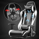 GTPLAYER Gaming Chair with Footrest, Swivel Rocker with Headrest and Lumbar Support GT002NAF