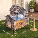 LUCKLIFE® Extra Large Heated Cat House for Outside, 100% Weatherproof, 27.9"W x 16.5"D x 32.7"H, PET07