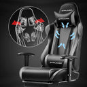 GTPLAYER Gaming Chair with Footrest, Swivel Rocker with Headrest and Lumbar Support GT002NAF