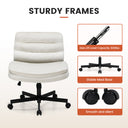 COMHOMA Armless Adjustable Criss Cross Vanity Computer Chair CH310