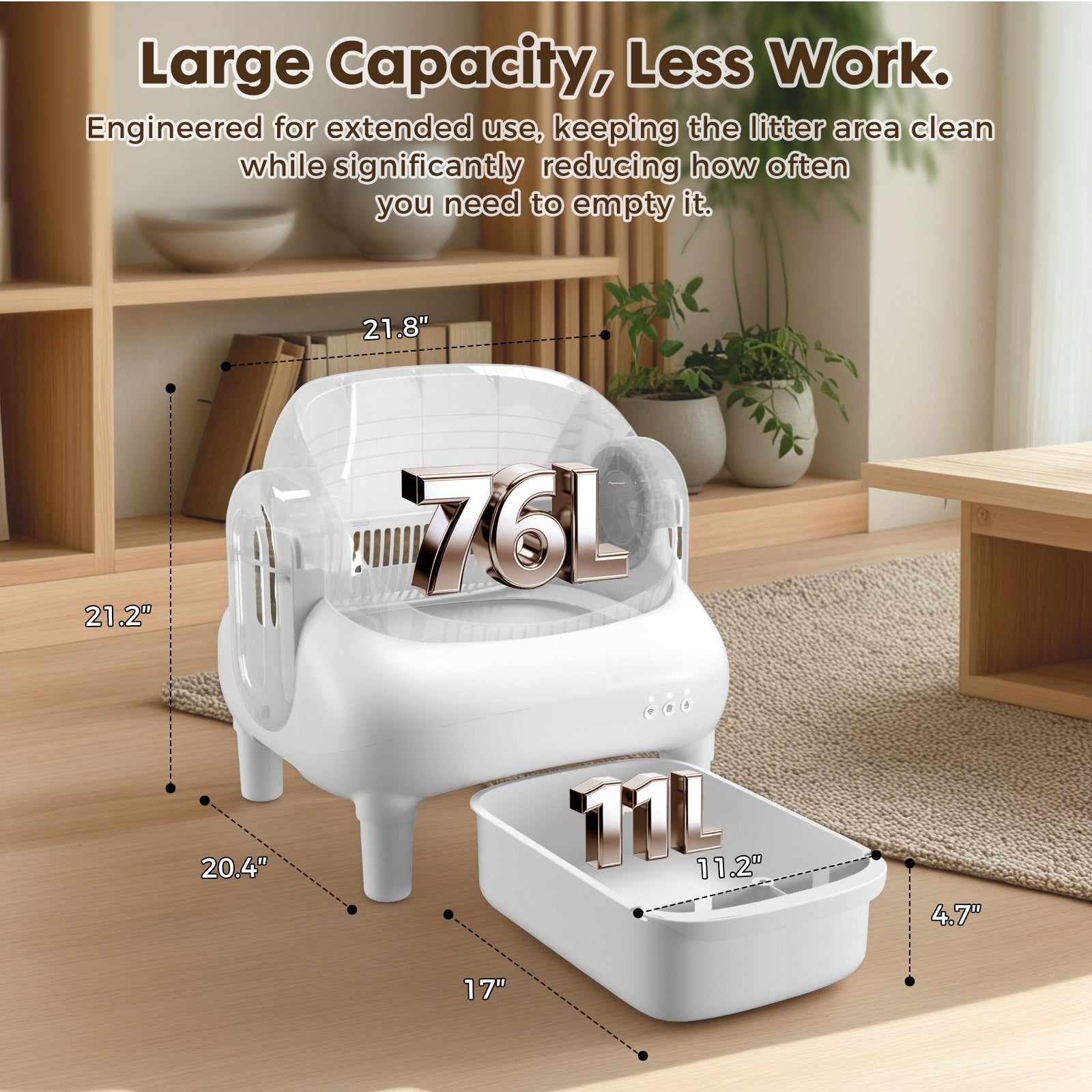 COMHOMA® Self Cleaning | Open Top Cat Automatic Litter Box, APP Control and Weight Monitoring