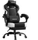 LUCKRACER Big and Tall Gaming Chair 350lbs with Footrest LR408
