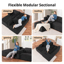 COMHOMA Modular Sectional Couch with L/R-Shape Chaise, Corduroy Upholstery & No Assembly Required B10