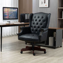 Executive Office Chair - High Back Reclining Comfortable Desk Chair - Ergonomic Design - Thick Padded Seat and Backrest - PU Leather Desk Chair with Smooth Glide Caster Wheels, 1 Pack Black
